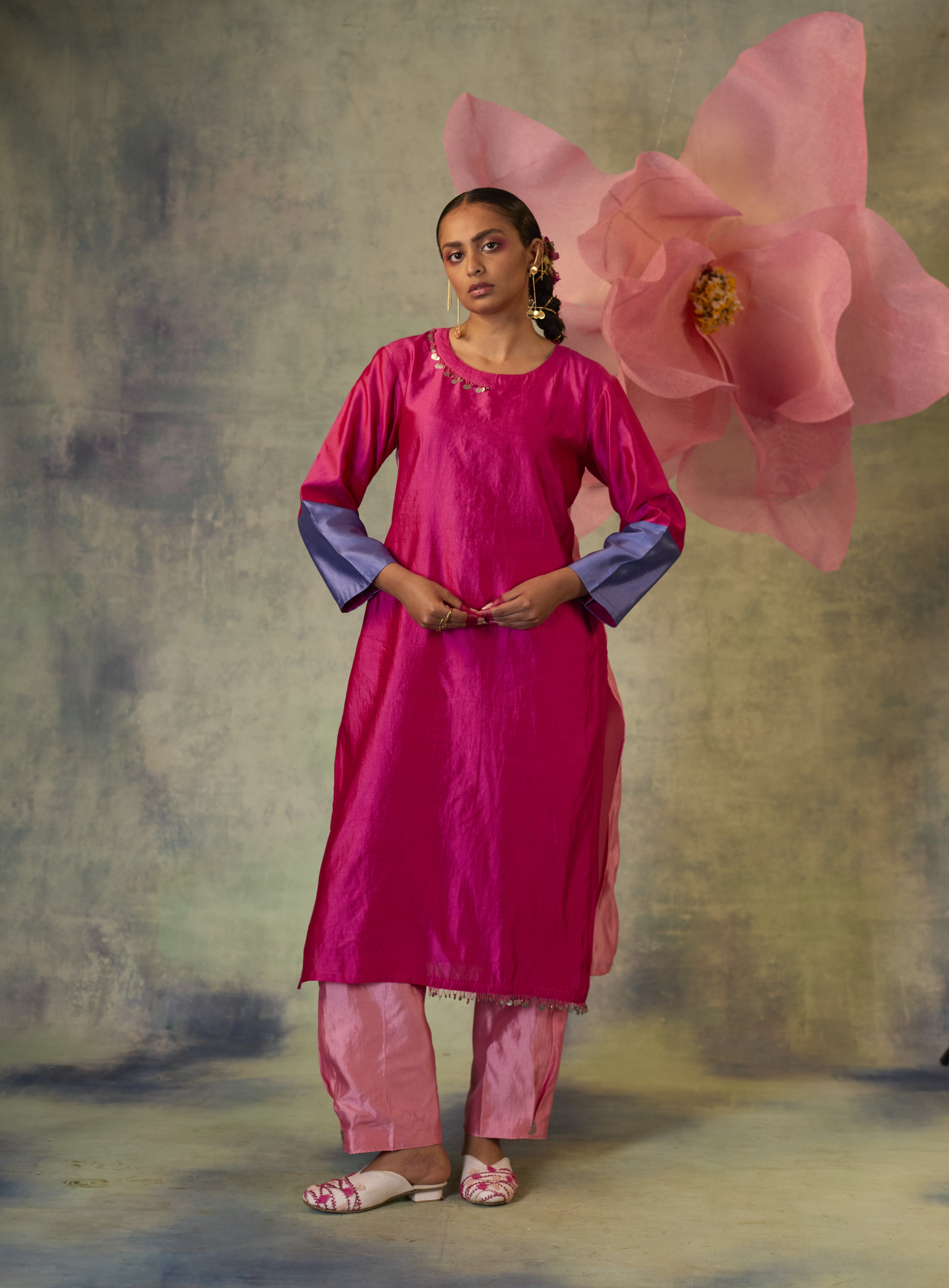 Summer Silk Colourblock Co-ord Set