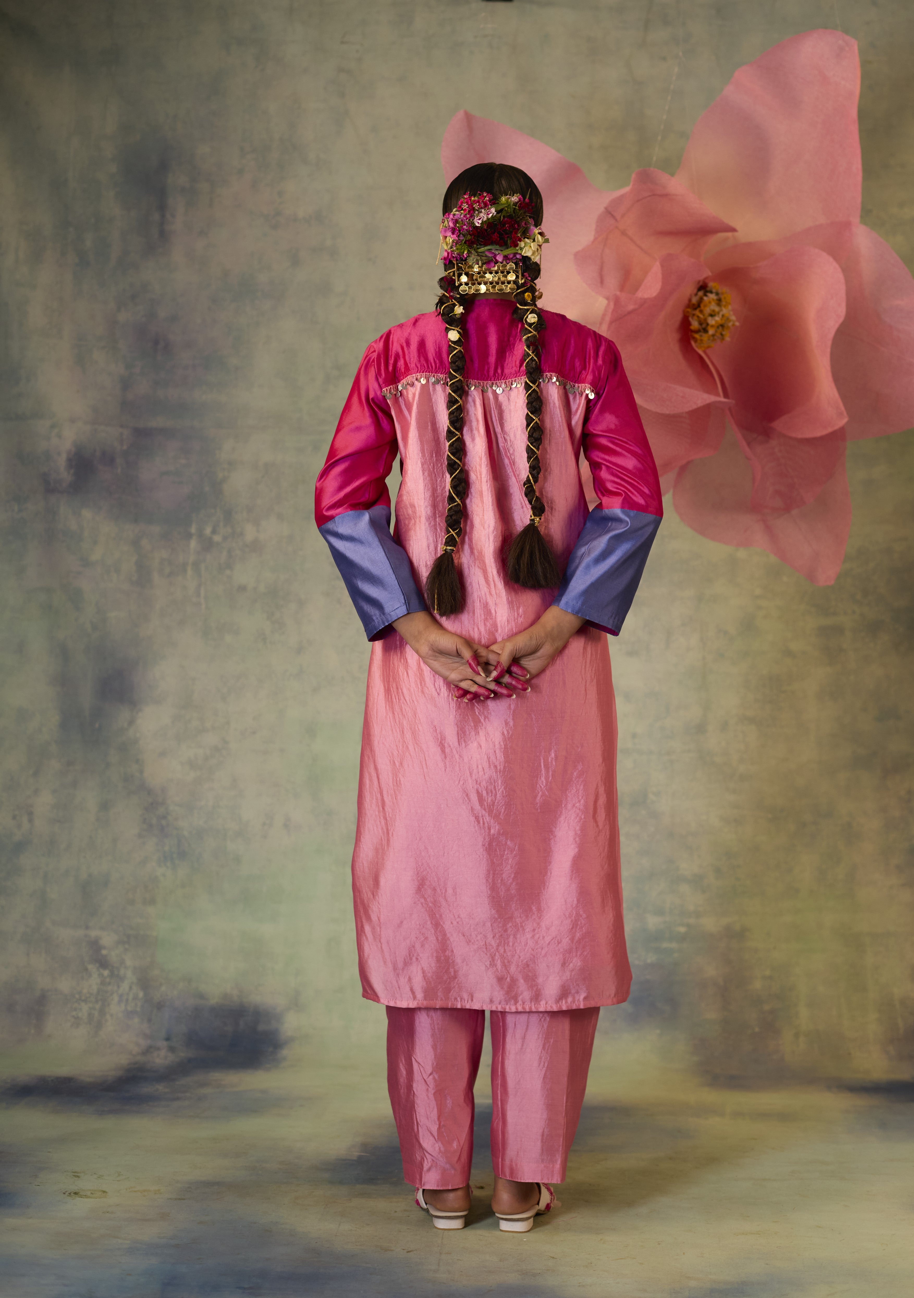 Summer Silk Colourblock Co-ord Set