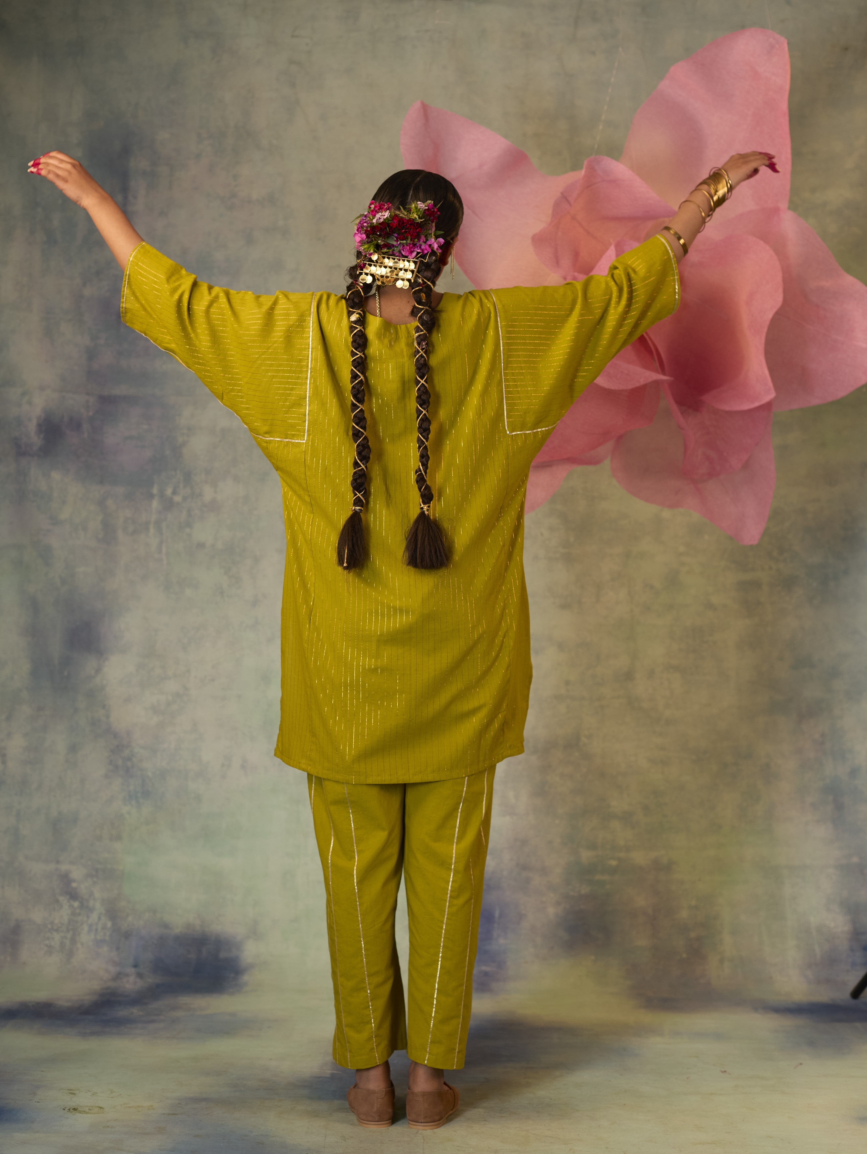 Cotton Zari Co-ord Set