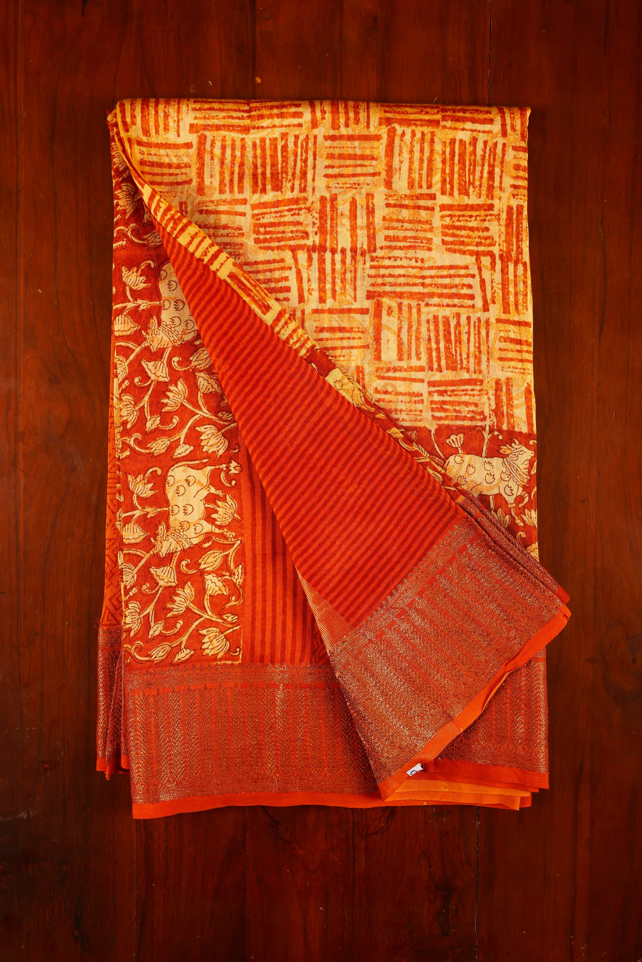 Chanderi Silk - Rust