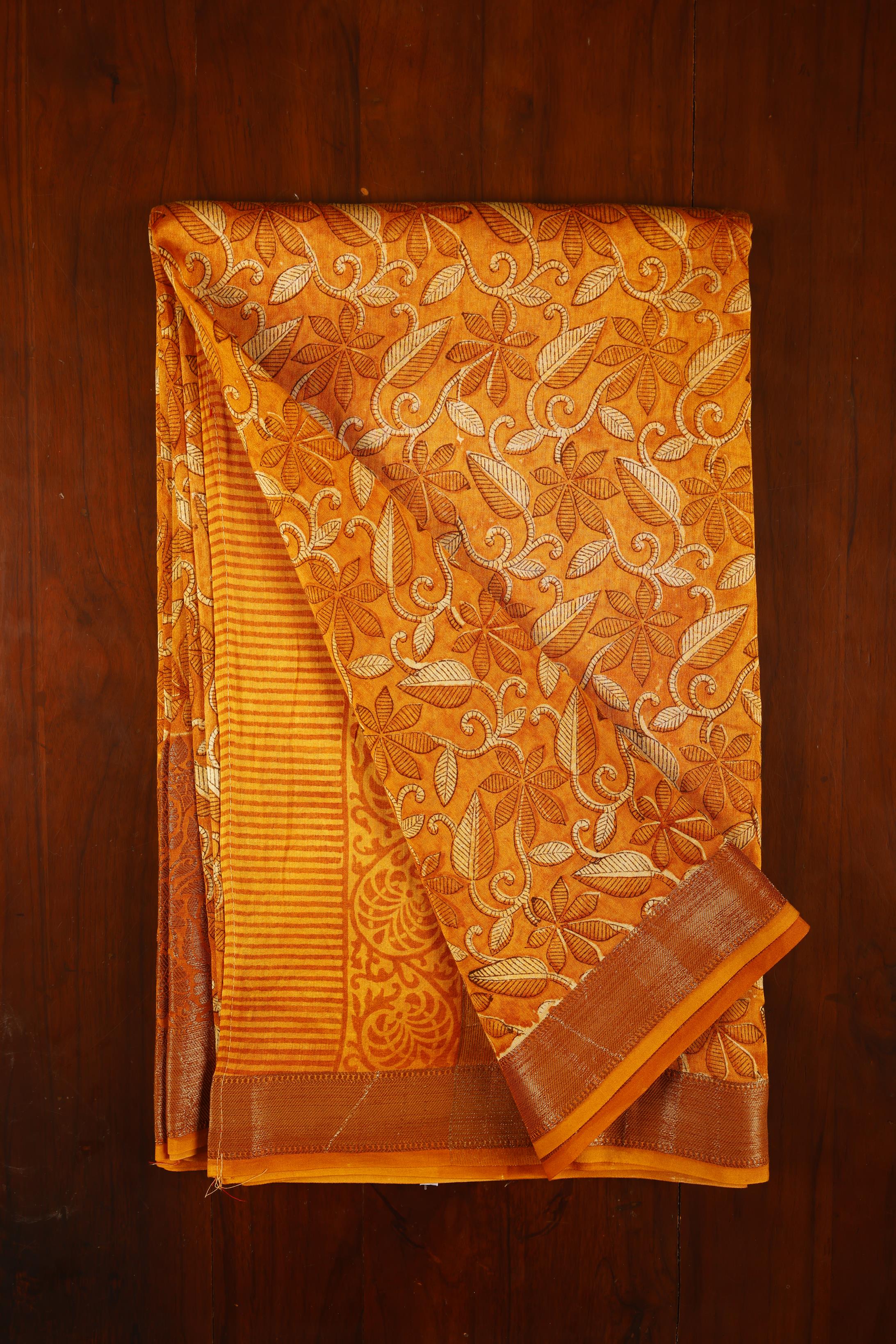 Chanderi Silk - Yellow & Golden