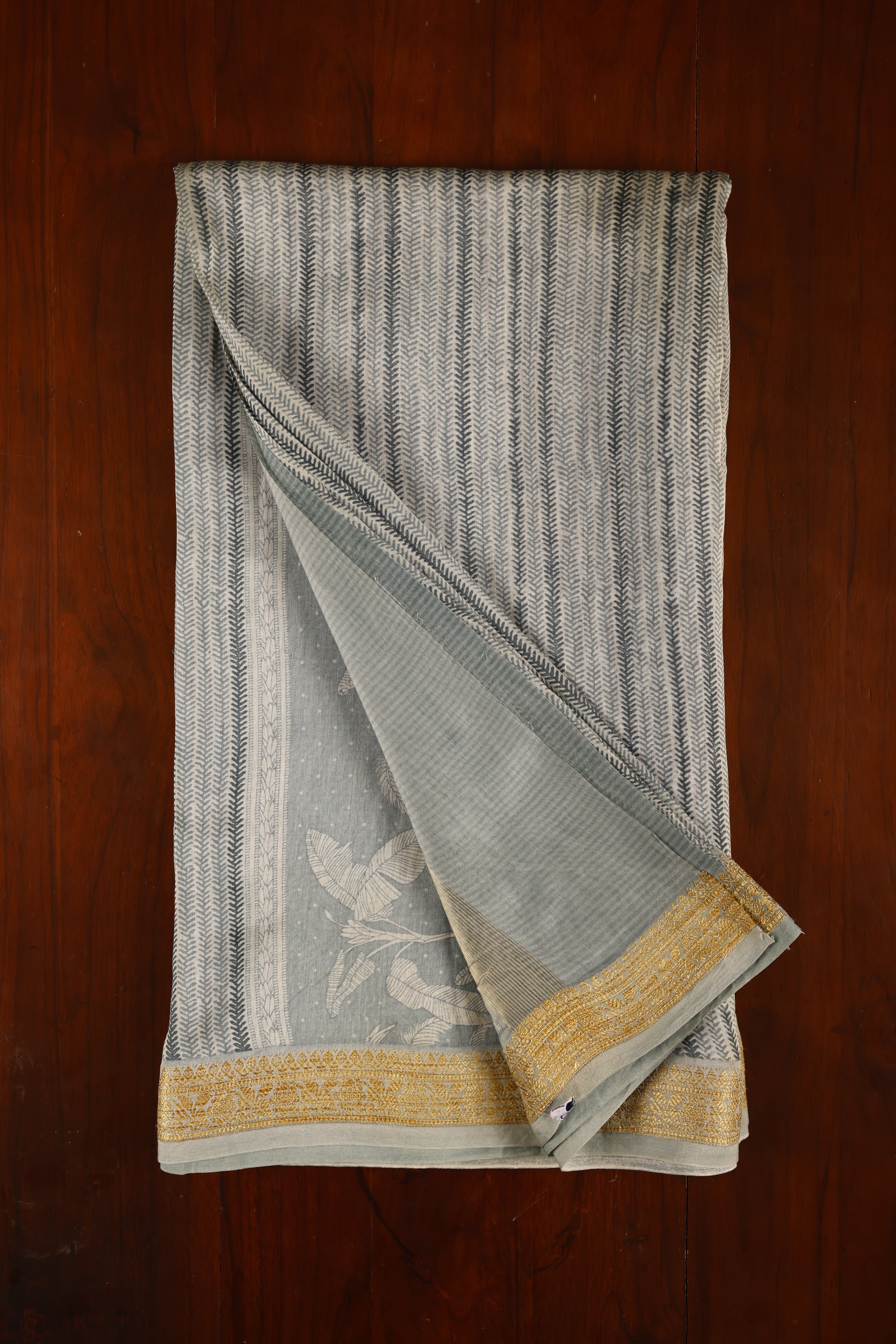 Chanderi Silk - Olive Green
