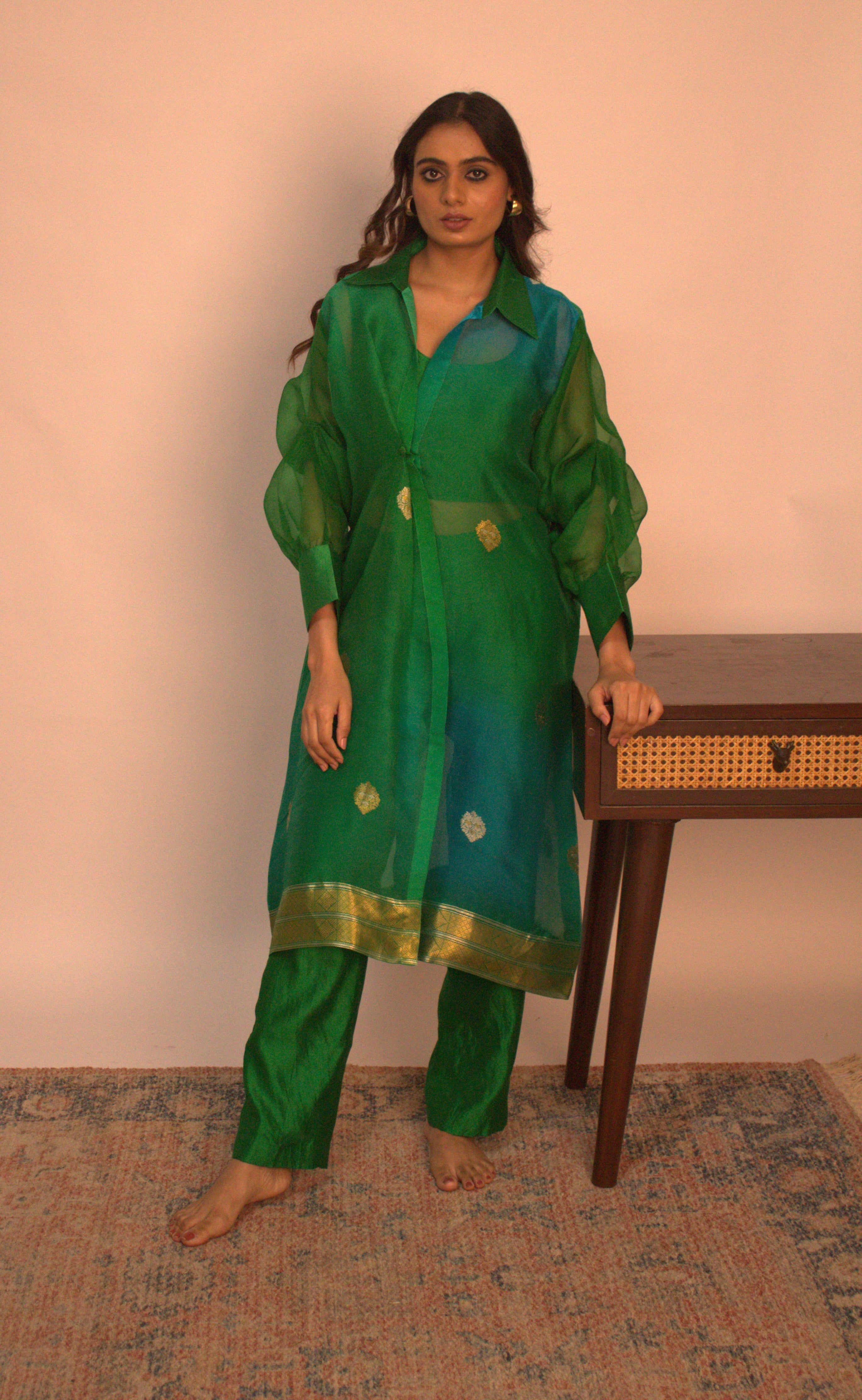 Banarasi Organza Overlay Sets