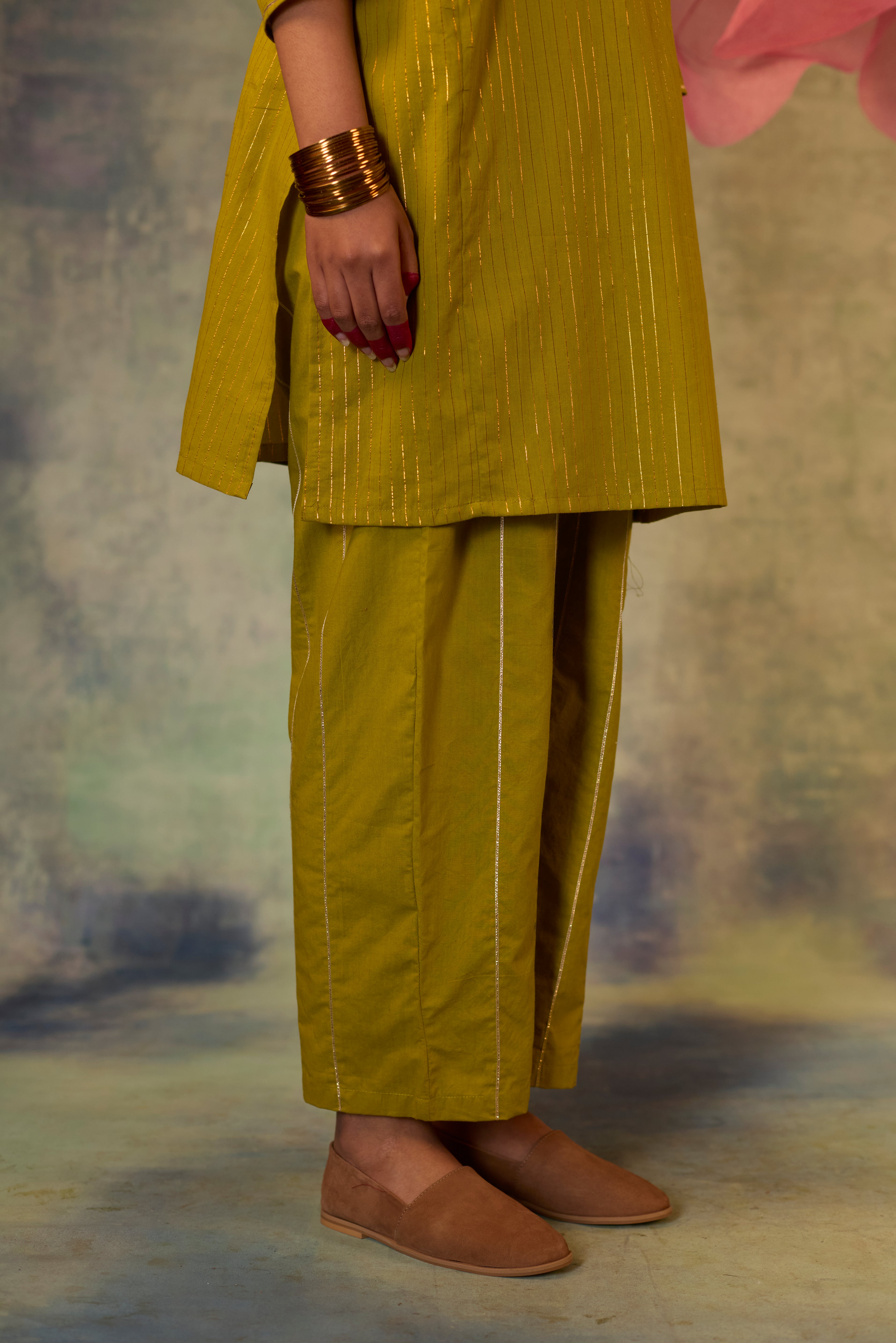 Cotton Zari Co-ord Set