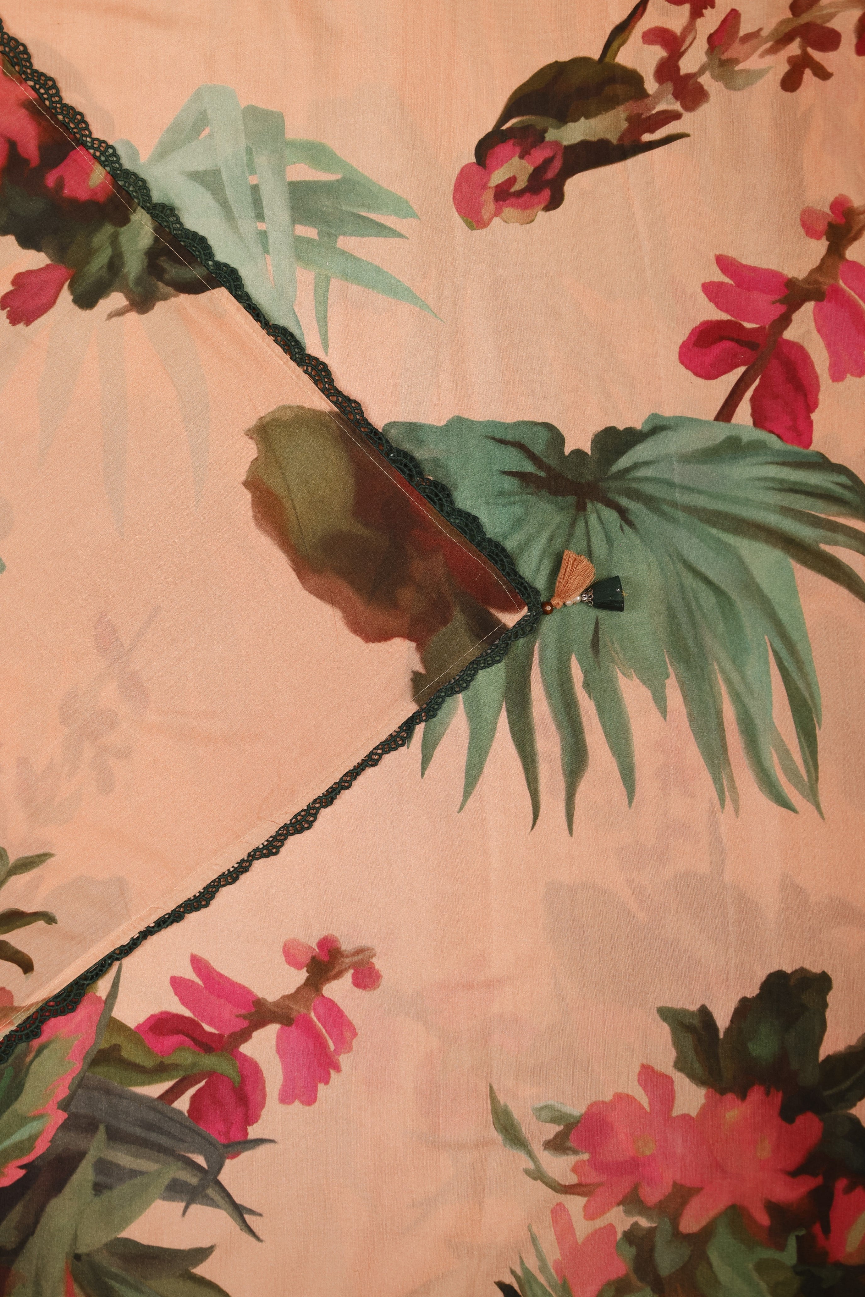 Muslin Saree - Peach