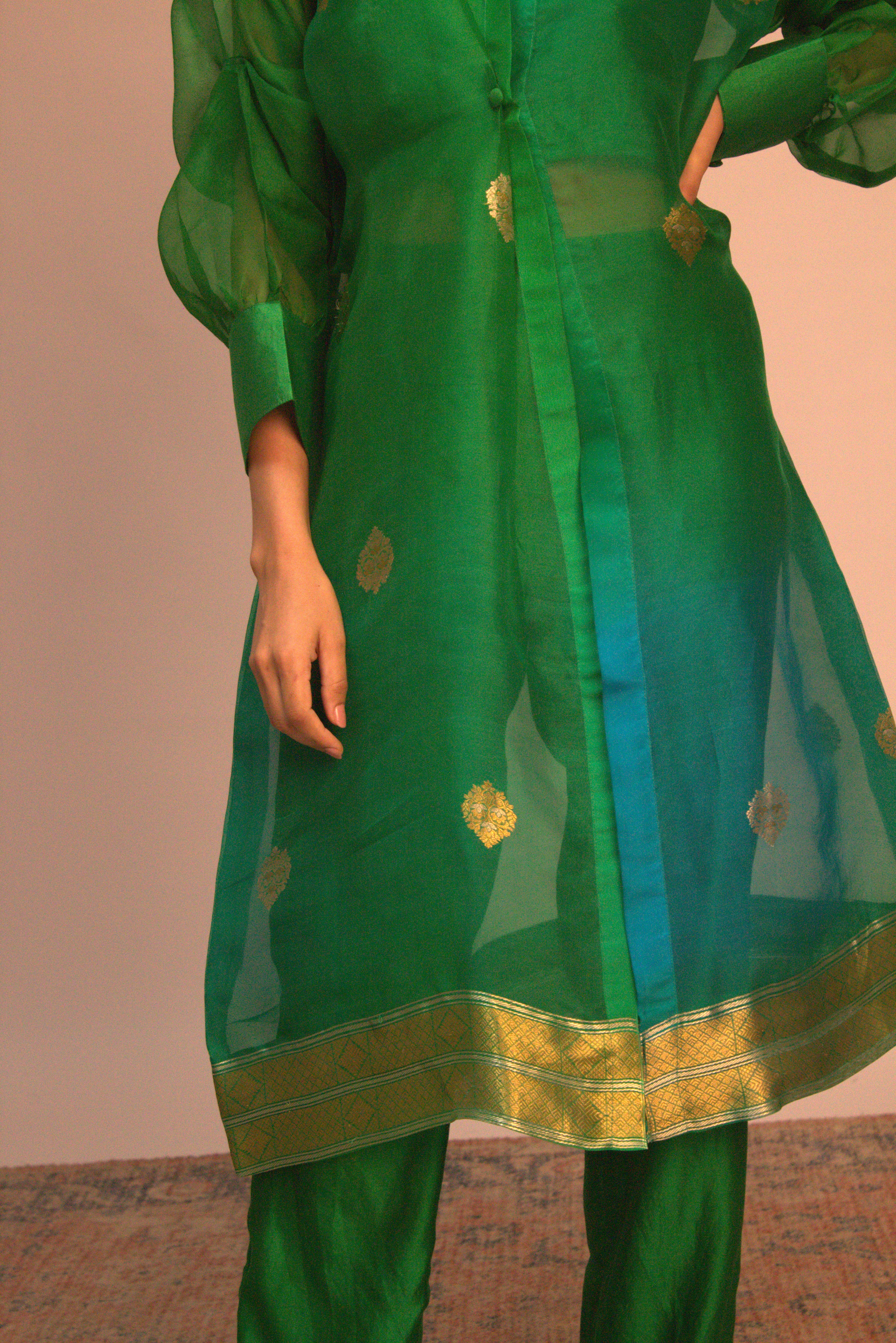 Banarasi Organza Overlay Sets